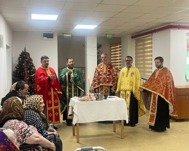 Taina Sfântului Maslu la Centrul Medico Social de la Dedulești, protoieria Pitești