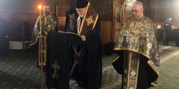 Mănăstirea Văleni: Părintele Arhiepiscop Calinic Argeșeanul a săvârșit Slujba Canonului Sfântului Andrei Criteanul